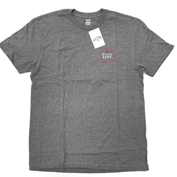 Billabong T-Shirt Mens Medium or Large Gray USA Flag Surf Short Sleeve Graphic - Picture 1 of 15